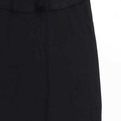 Brand and care label for Missguided women’s black bodycon, size UK 10