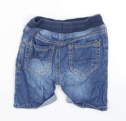 Back view of Tu boys’ blue denim cropped jeans, size 12-18, months