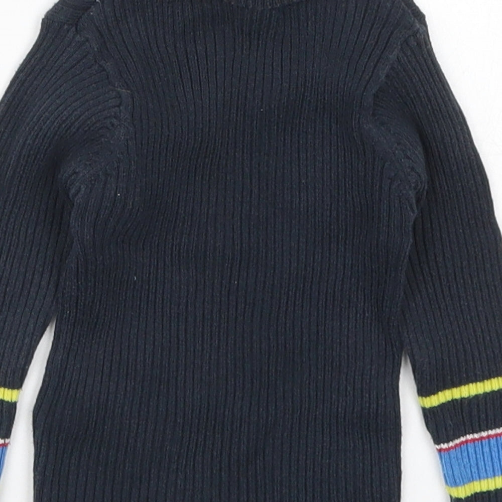 NEXT Boys Blue Striped  Pullover Jumper Size 6-9 Months