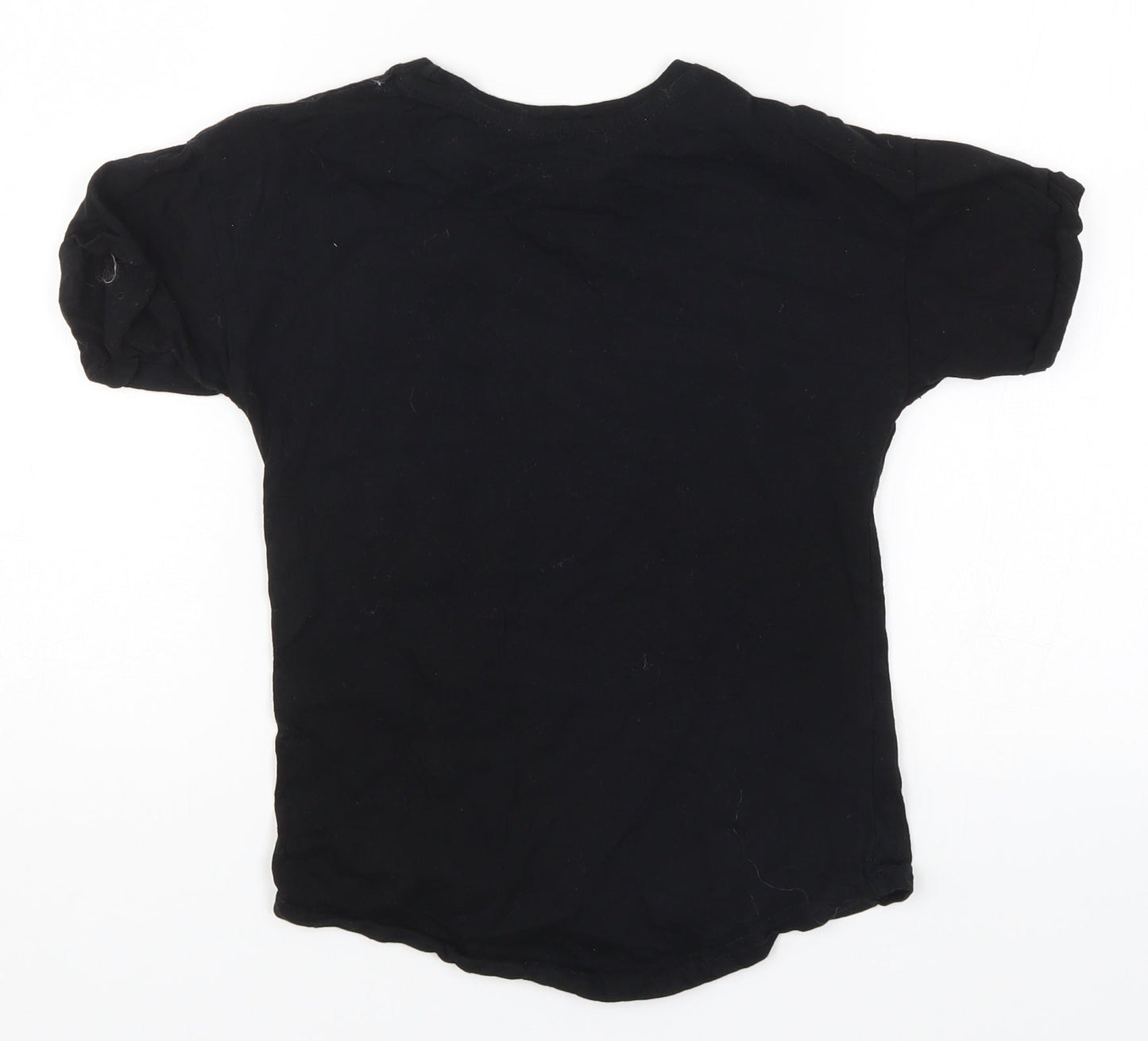 Pep&Co Girls Black   Basic T-Shirt Size 9-10 Years  - Empower Bring it On