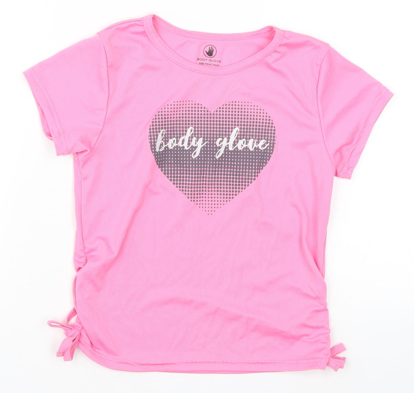 Body Glove Girls Pink   Basic T-Shirt Size 7 Years  - Heart