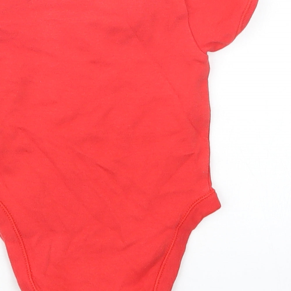 George Baby Red   Babygrow One-Piece Size 6-9 Months  - Christmas