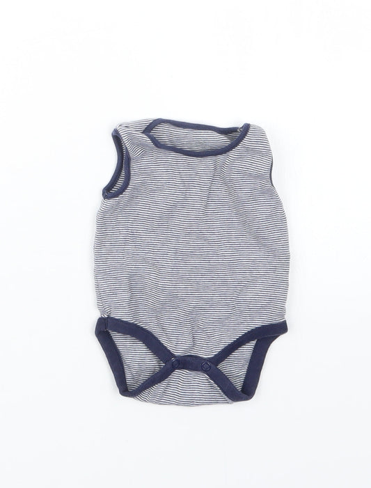 NEXT Boys Blue Striped  Babygrow One-Piece Size 0-3 Months