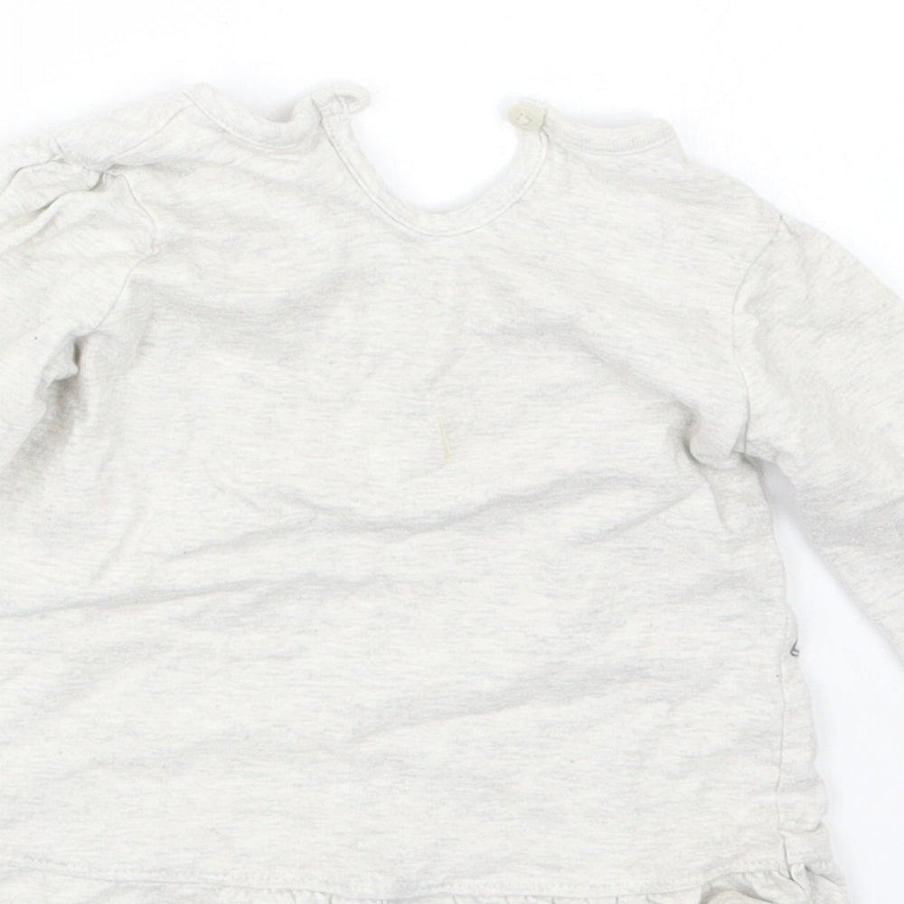 George Girls Grey   Basic T-Shirt Size 6-9 Months  - Minnie Mouse