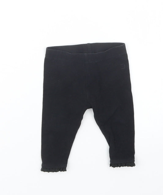 NEXT Girls Black   Capri Trousers Size 3-6 Months