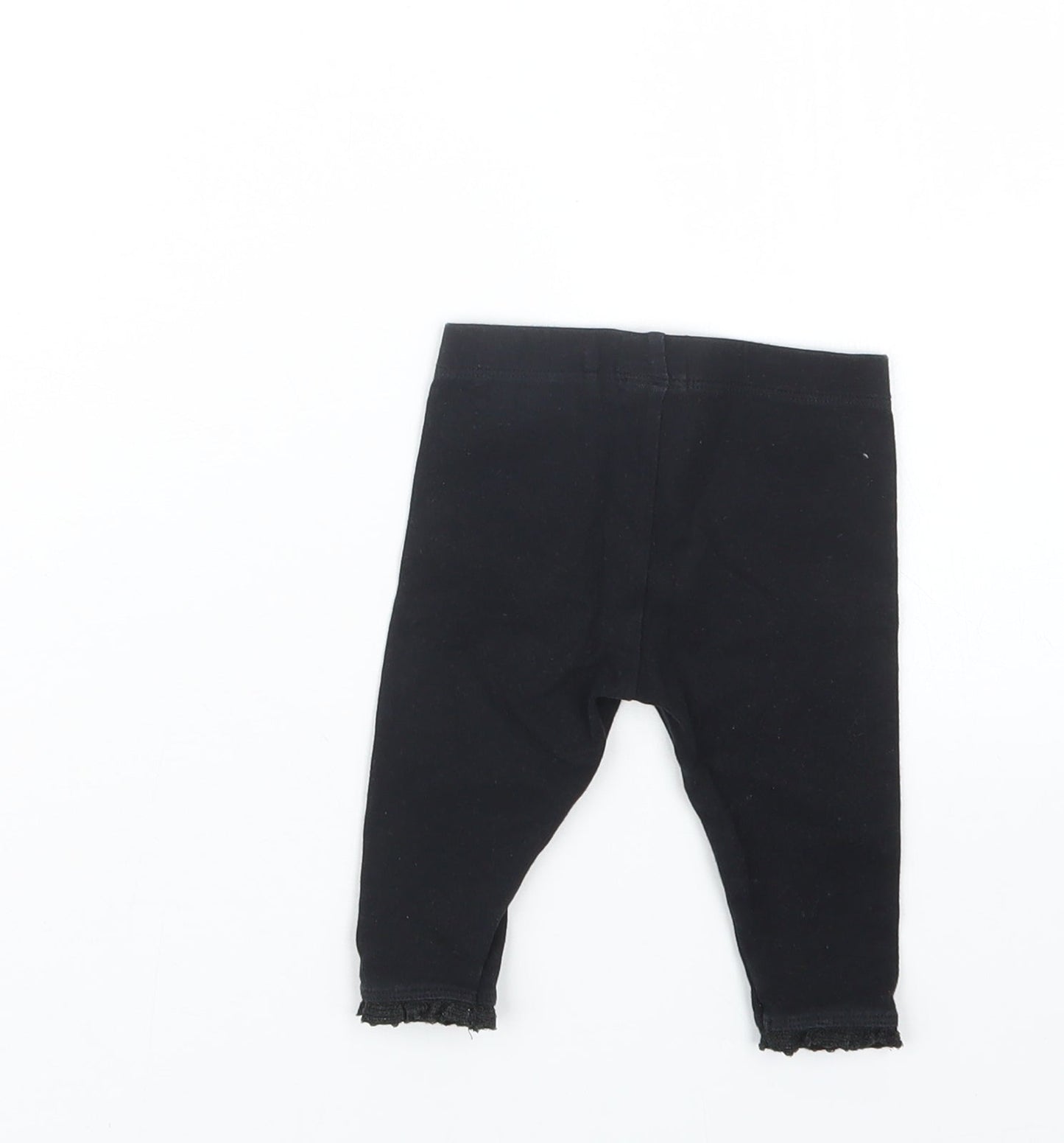 NEXT Girls Black   Capri Trousers Size 3-6 Months