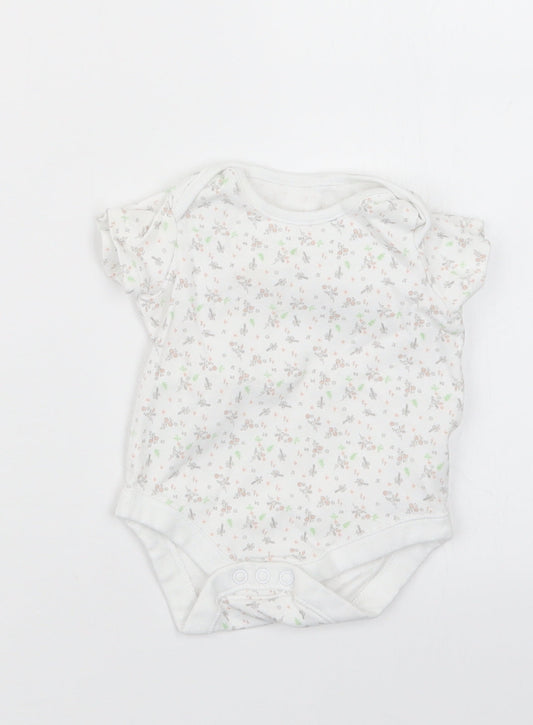 F&F Baby White Geometric  Babygrow One-Piece Size 3-6 Months