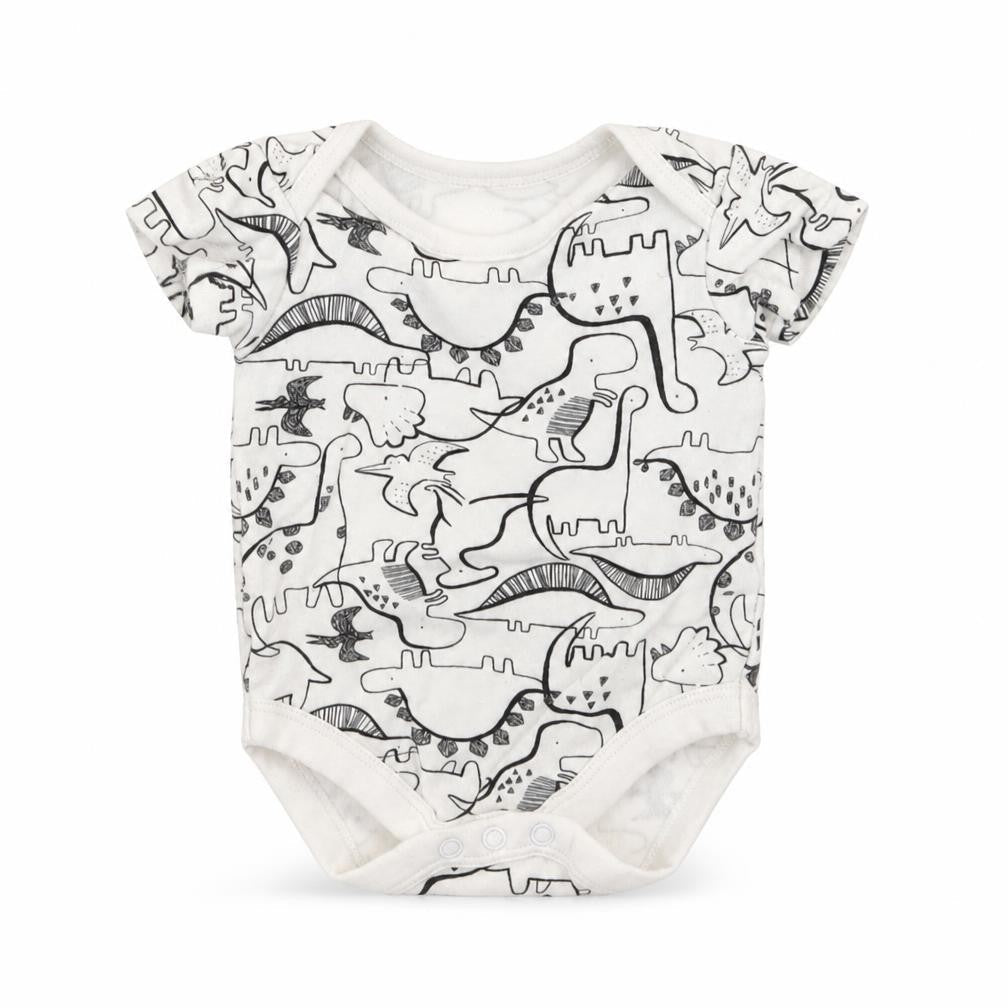 TU Boys White Geometric  Babygrow One-Piece Size 0-3 Months