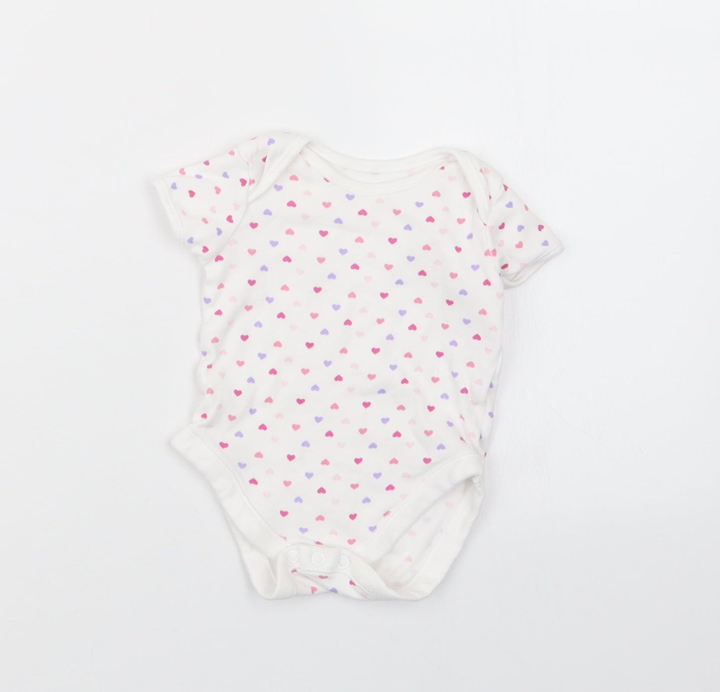 George Girls White Geometric  Babygrow One-Piece Size 3-6 Months