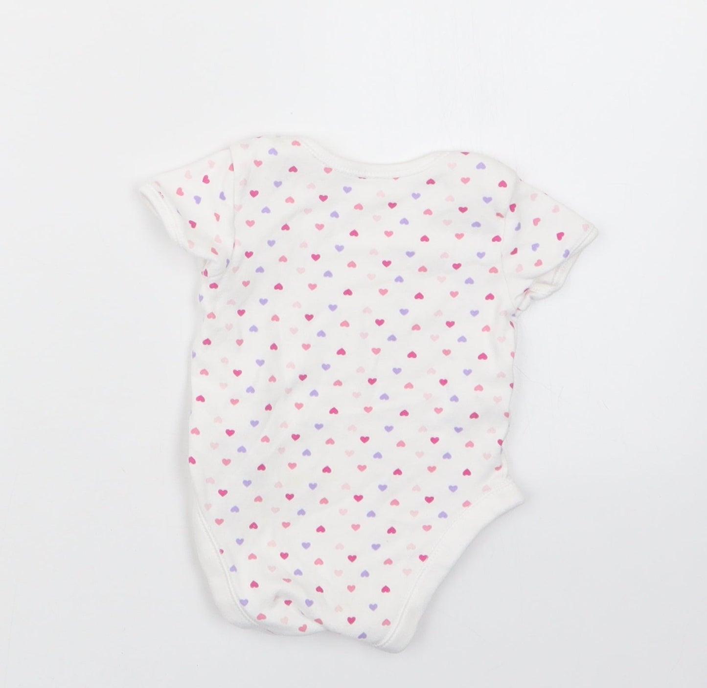 George Girls White Geometric  Babygrow One-Piece Size 3-6 Months