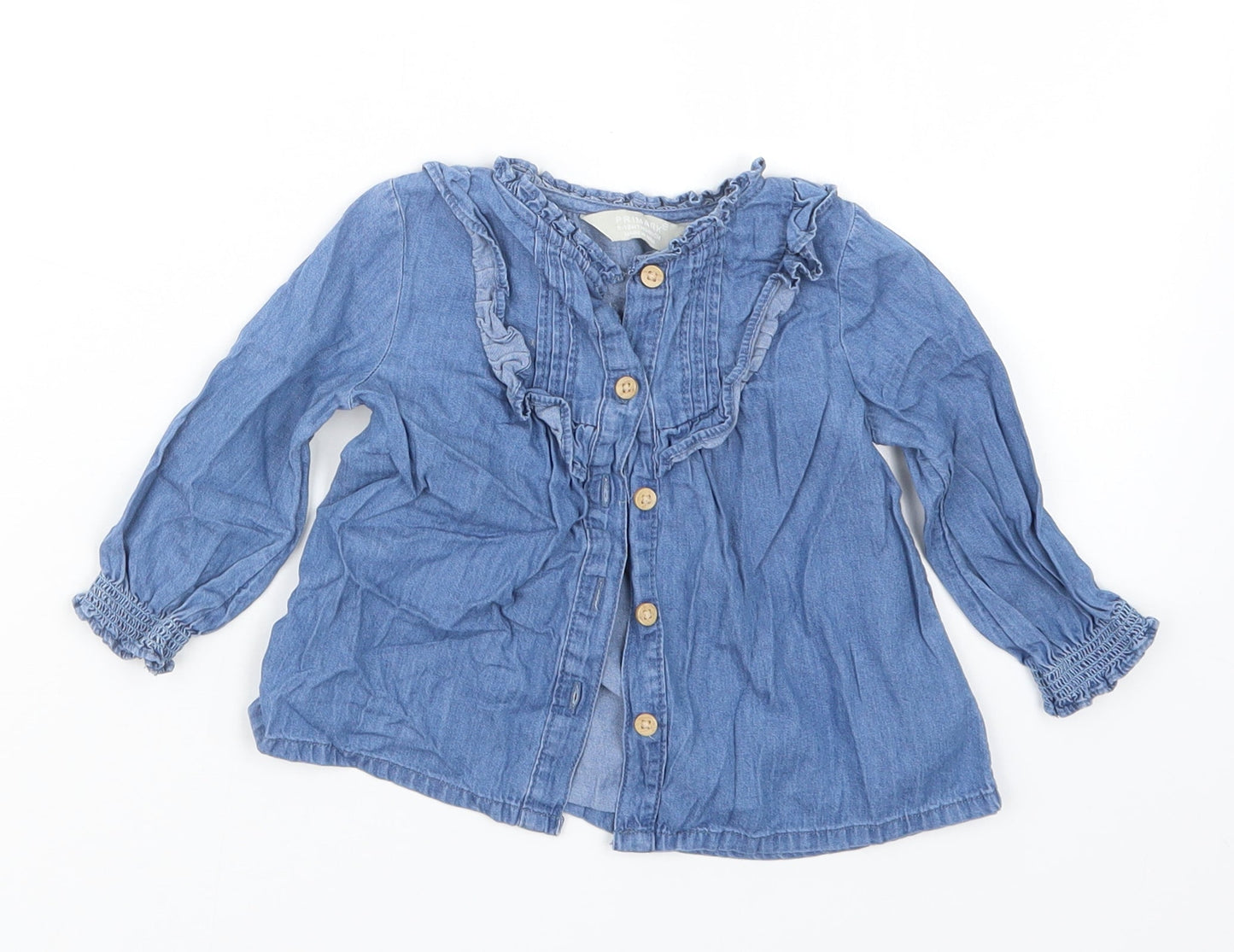 Primark Girls Blue   Basic Button-Up Size 9-12 Months