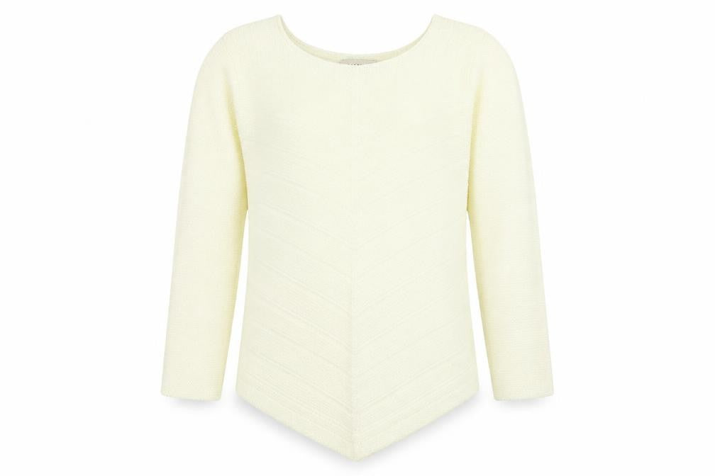 Bassini Womens Ivory  Knit Pullover Jumper Size L