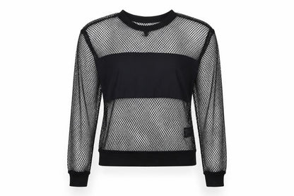 H&M Womens Black  Knit Pullover Sweatshirt Size 8