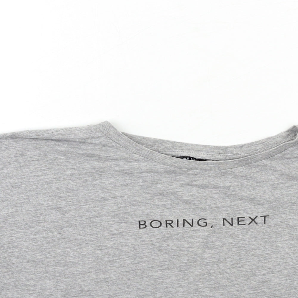 New Look Girls Grey   Basic T-Shirt Size 14 Years  - boring next