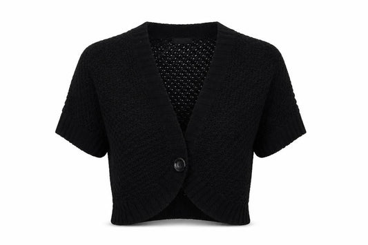 F&F Womens Black  Knit Cardigan Jumper Size 12