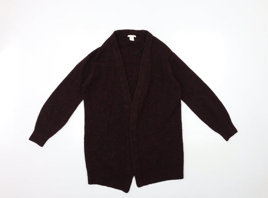 H&M Womens Red  Knit Cardigan Jumper Size XS