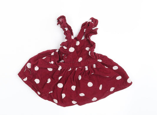 Matalan Girls Purple Polka Dot Corduroy Fit & Flare  Size 0-3 Months