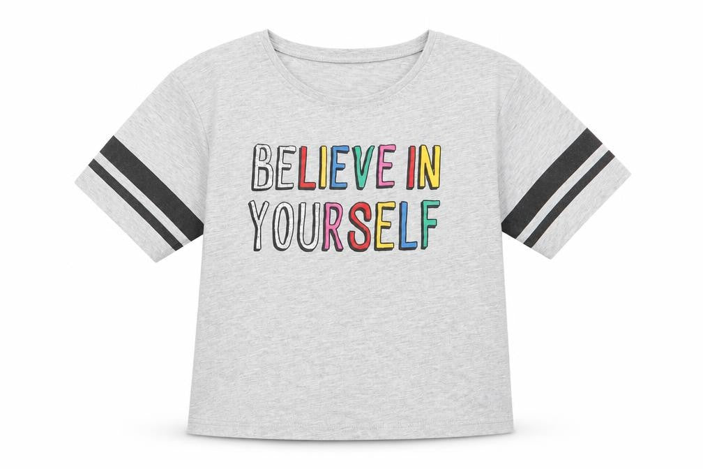 Candy Girls Grey   Basic T-Shirt Size 11 Years