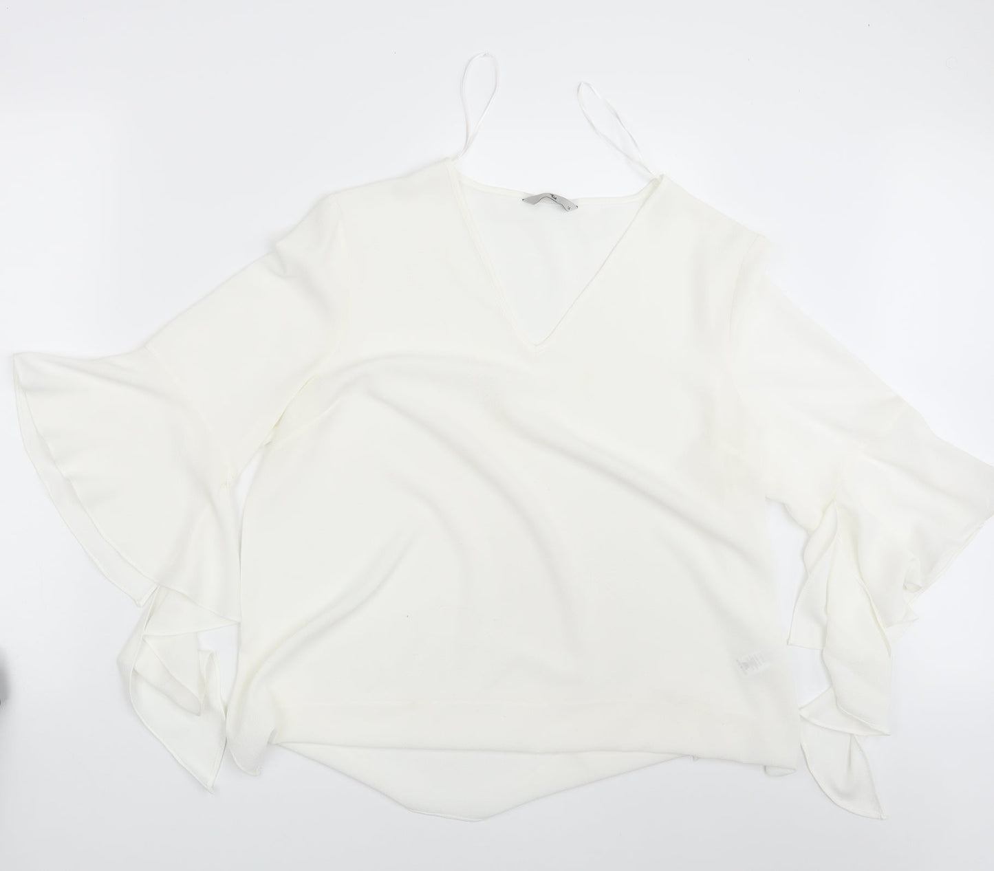 TU Womens Ivory   Basic Blouse Size 14