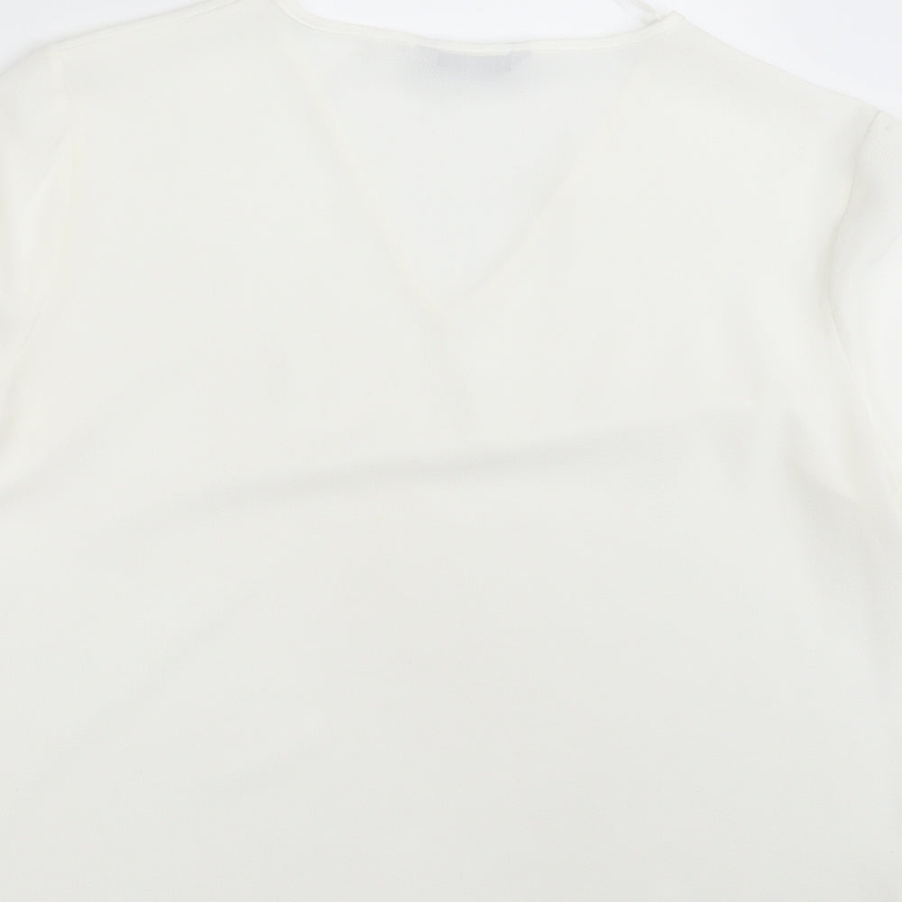 TU Womens Ivory   Basic Blouse Size 14