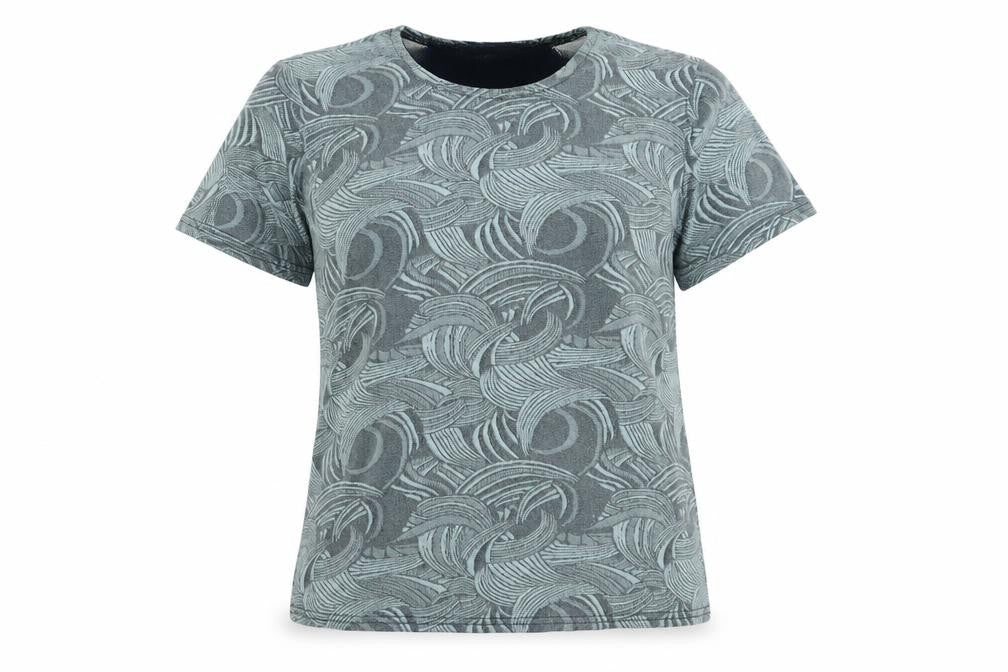 Berkertex Womens Blue Paisley  Basic T-Shirt Size 12