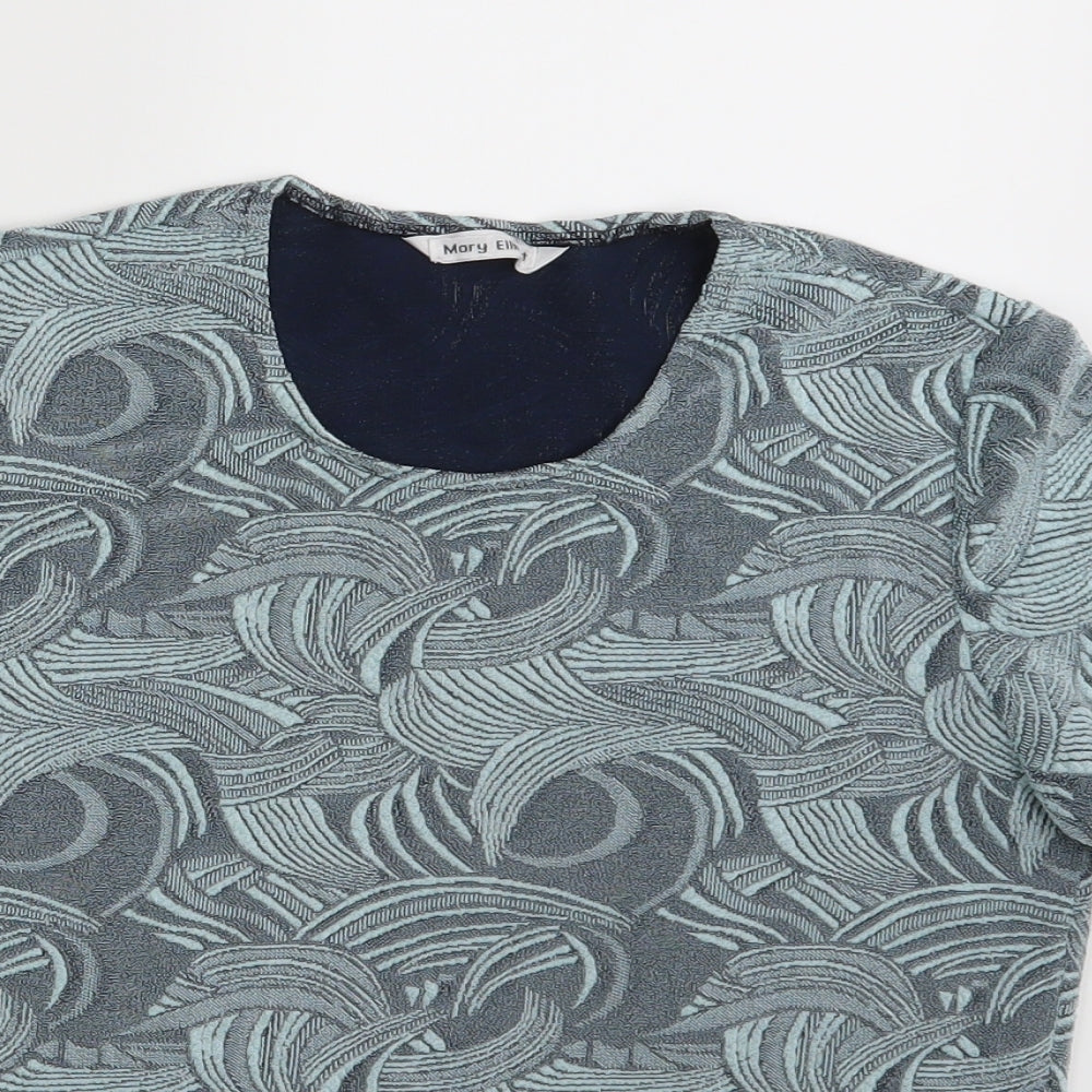 Berkertex Womens Blue Paisley  Basic T-Shirt Size 12