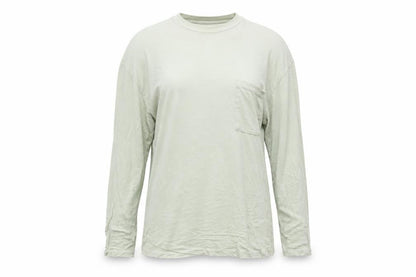 Front view of ASOS women’s green basic t-shirt, size XS