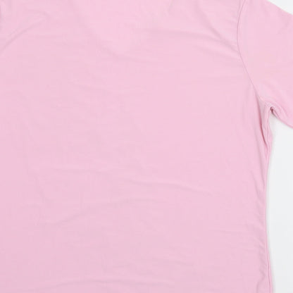 Must Womens Pink  Jersey Basic T-Shirt Size M