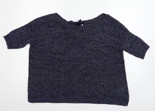 Phase Eight Womens Blue  Knit Pullover Jumper Size 10