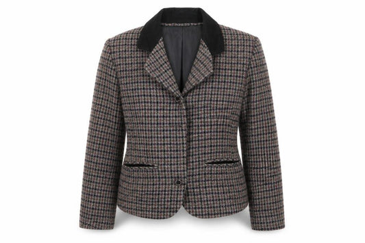 junk girl Womens Multicoloured Check  Jacket Blazer Size S