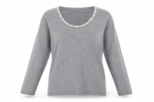 Per Una Womens Grey   Pullover Jumper Size 12