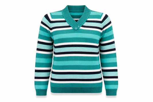 isle Womens Multicoloured Striped  Pullover Jumper Size S  - size 10-12