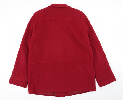 Marks & Spencer Womens Red   Overcoat Coat Size 14