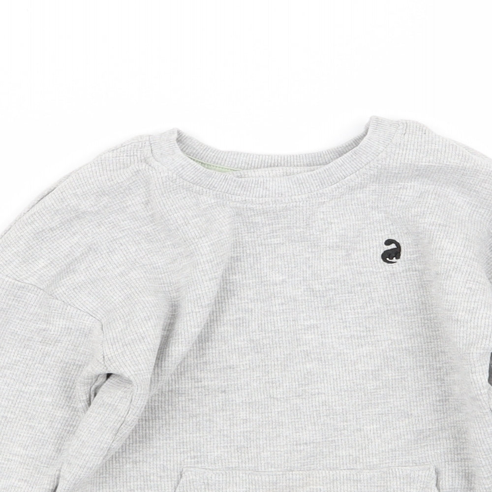 Asda George Boys Grey   Pullover Jumper Size 5-6 Years