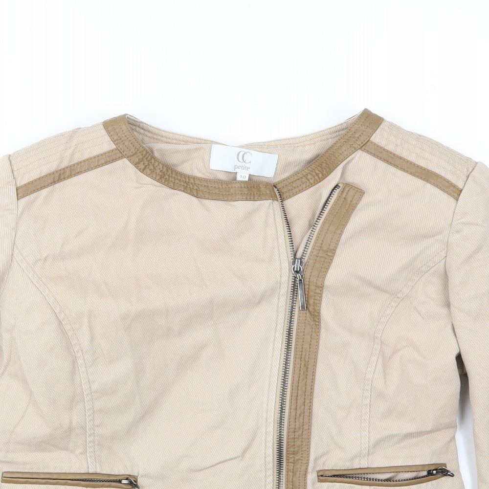 CC Womens Beige   Jacket Coat Size 10