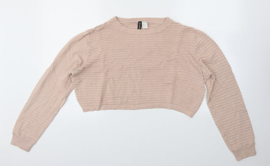 H&M Womens Orange   Pullover Jumper Size L