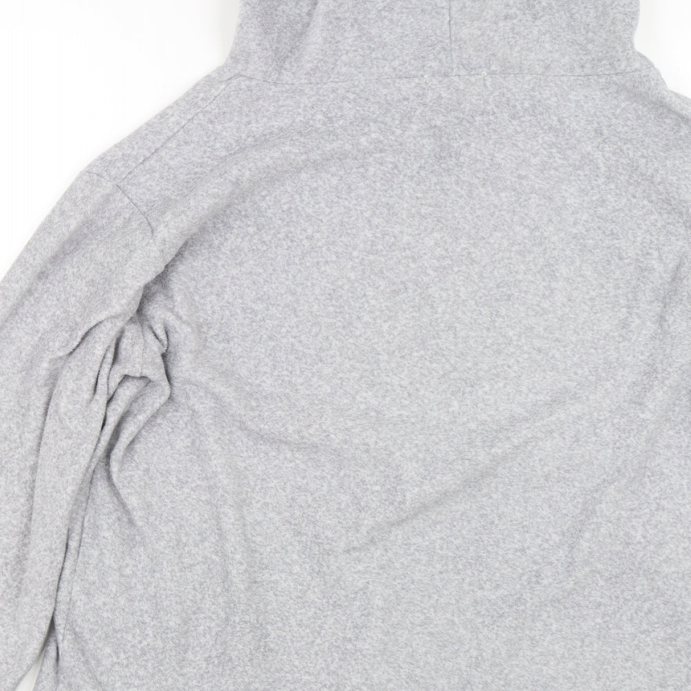 On fire Womens Grey   Henley Hoodie Size 18