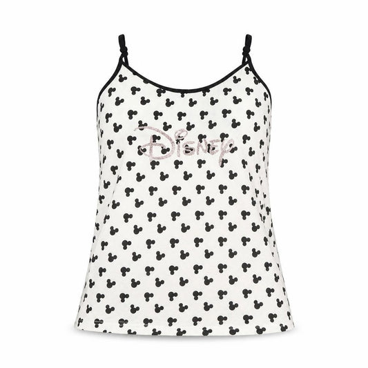 Love To Lounge Womens White Polka Dot  Top Pyjama Top Size M  - Disney