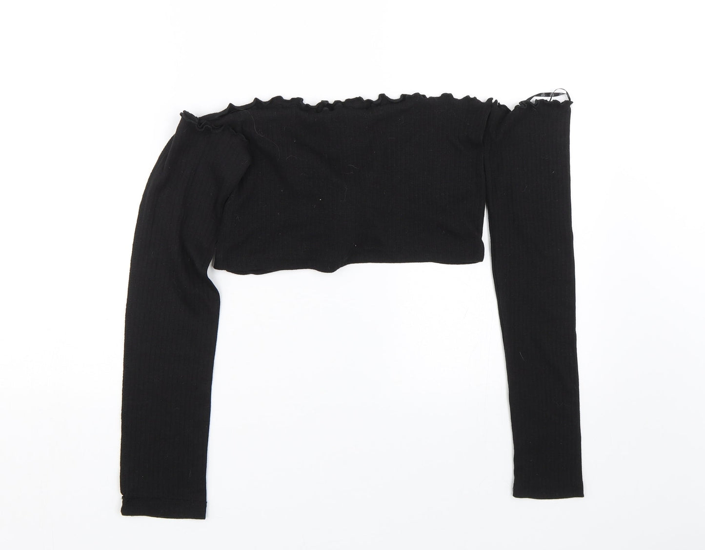Missguided Womens Black   Cropped T-Shirt Size 6