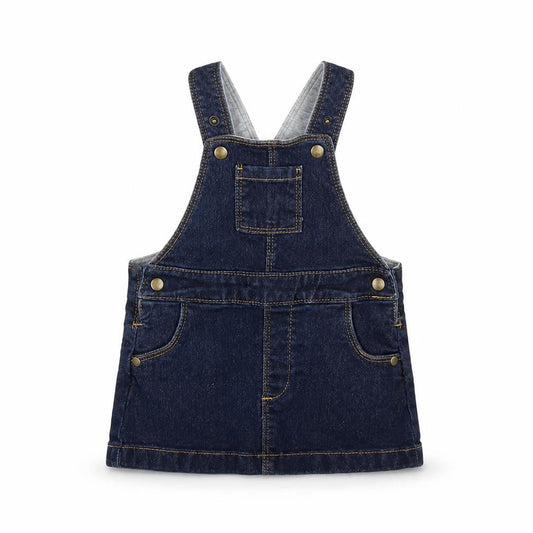 Marks & Spencer Girls Blue  Denim Pinafore/Dungaree Dress  Size 3-6 Months