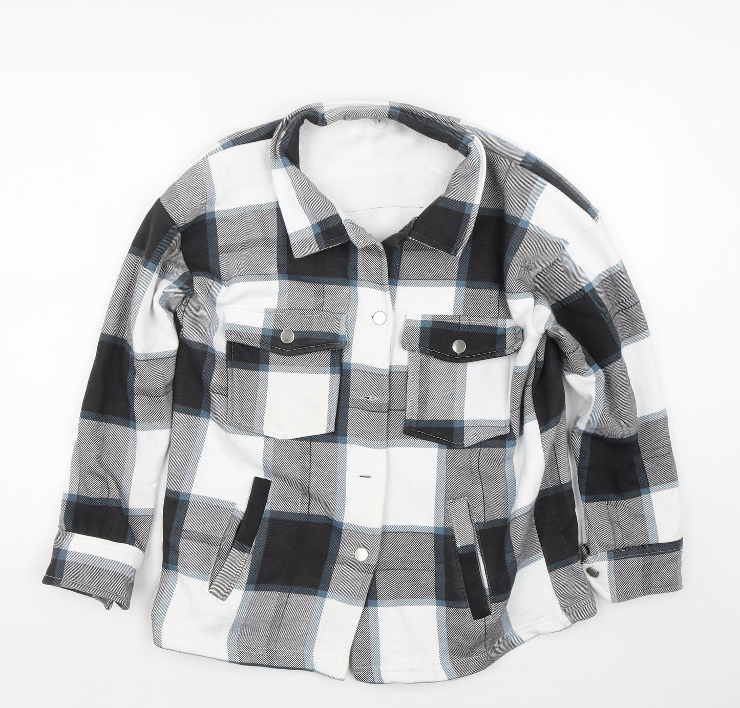 Preworn Womens Grey Check  Jacket Coat Size S