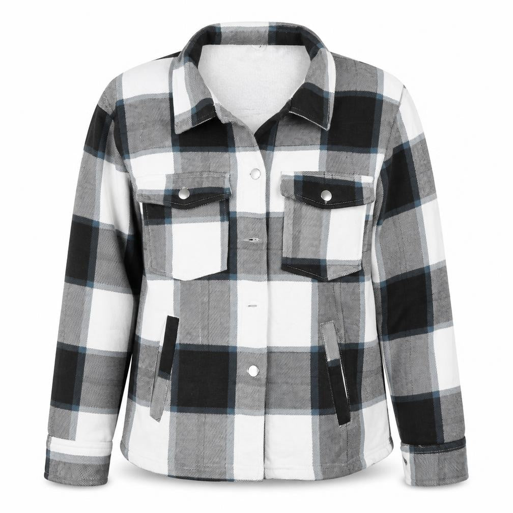 Preworn Womens Grey Check  Jacket Coat Size S