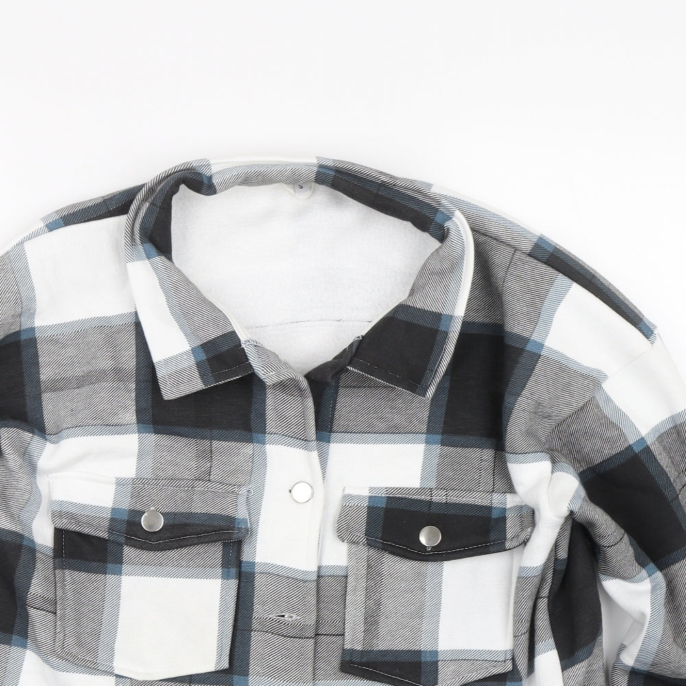 Preworn Womens Grey Check  Jacket Coat Size S