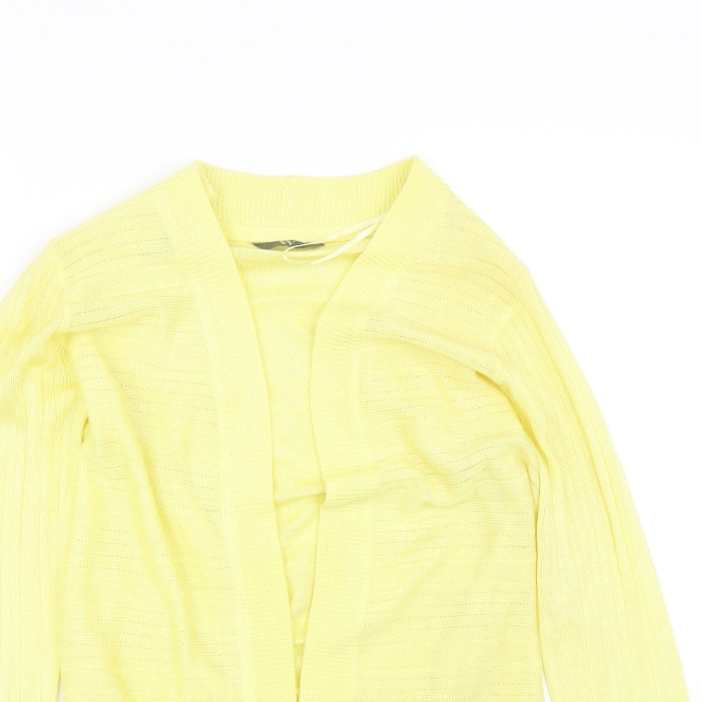 BHS Womens Yellow   Cardigan Jumper Size 10