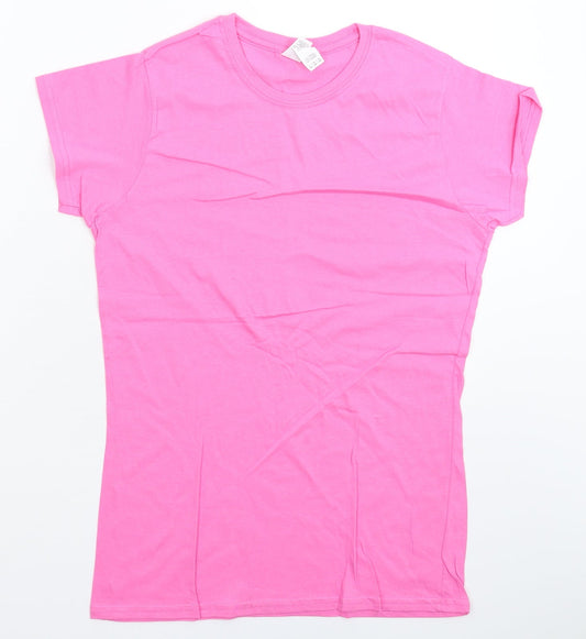 Gildan Womens Pink   Basic T-Shirt Size L