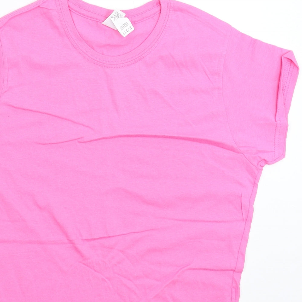 Gildan Womens Pink   Basic T-Shirt Size L