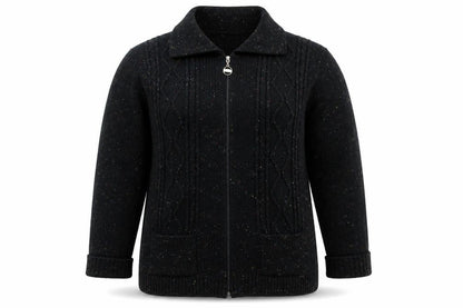 Preworn Womens Black  Knit Jacket Coatigan Size L
