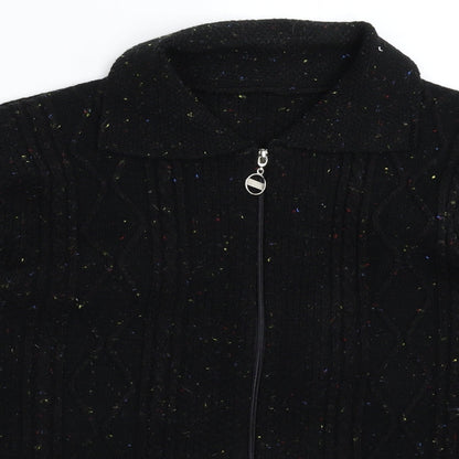 Preworn Womens Black  Knit Jacket Coatigan Size L