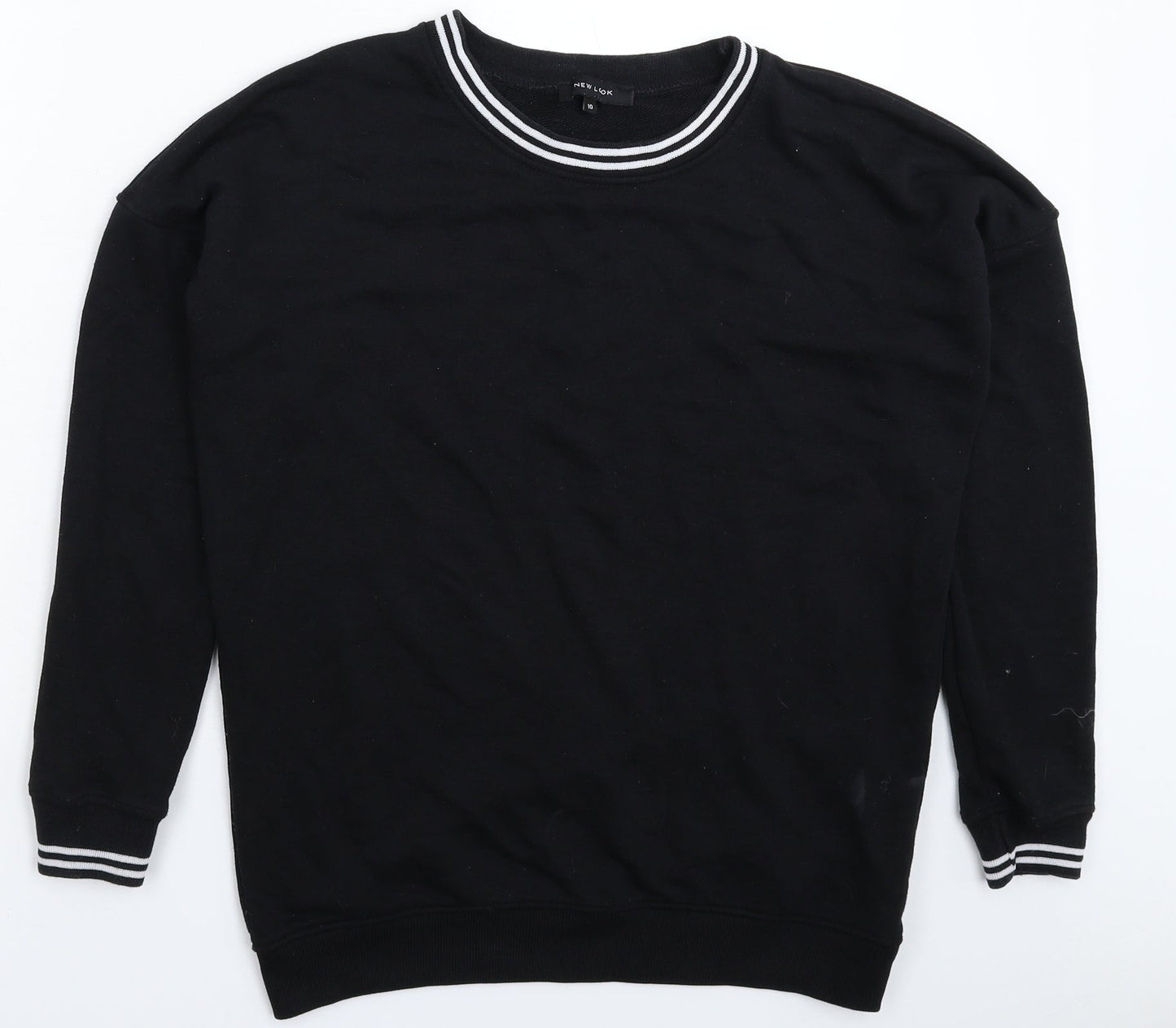 New Look Womens Black   Pullover Sweatshirt Size 10