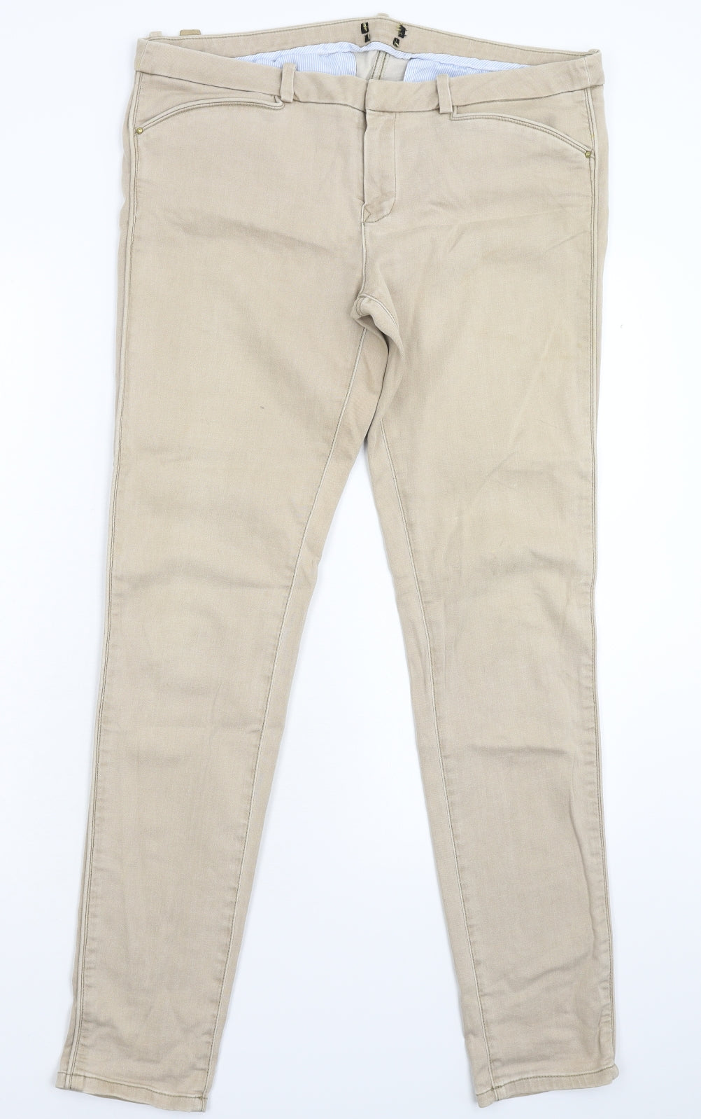 Preworn Womens Grey  Denim Skinny Jeans Size 36 in L30 in